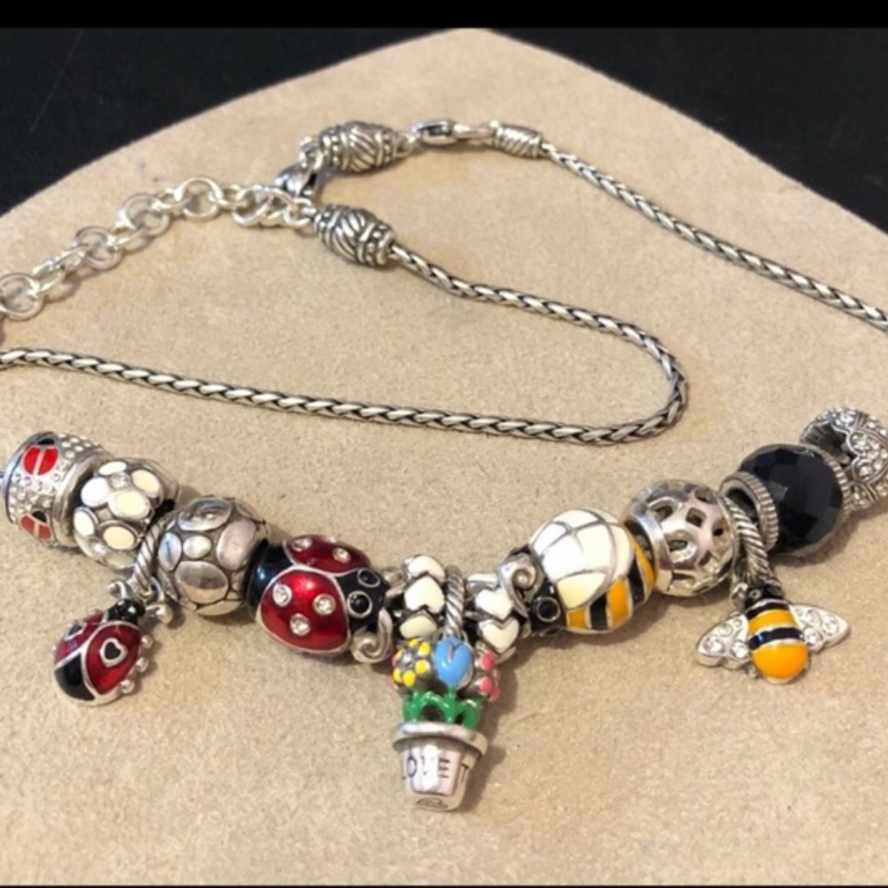 Brighton Bee My Honey bead Big bumblebee Enameled in yellow black white Retired - Picture 9 of 11